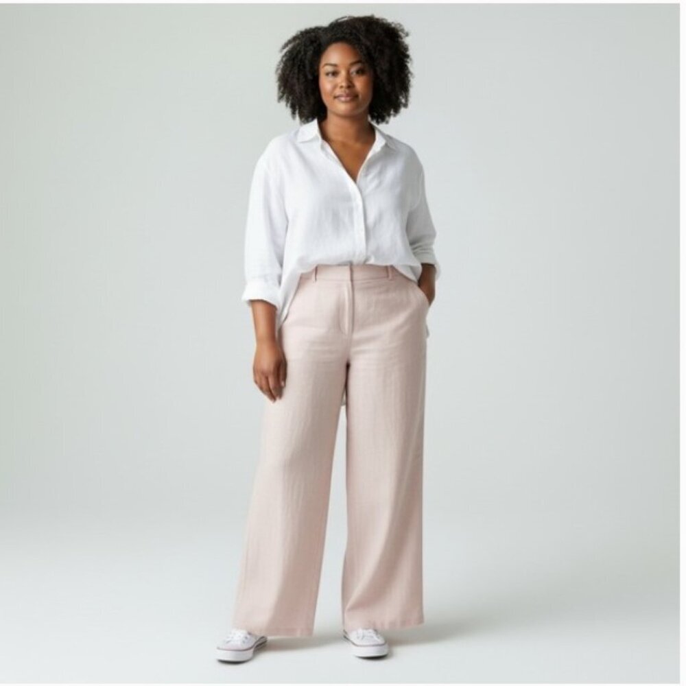 Peter Nygard - Wide Leg Pant in Blush Pink - 16 - China